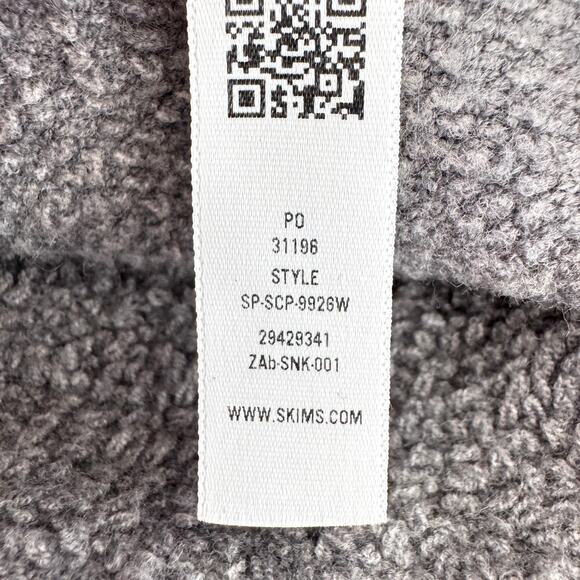 Skims Womens Textured Knit Bralette Size L Intimates Casual Dark Heather Gray - Picture 8 of 11